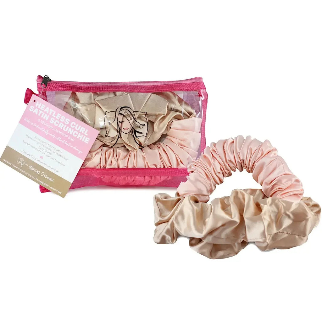 Morning Glamour Heatless Curl Satin Scrunchie