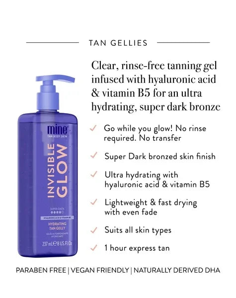 Mine Tan Super Dark Invisible Glow Hydrating Tan Gelly