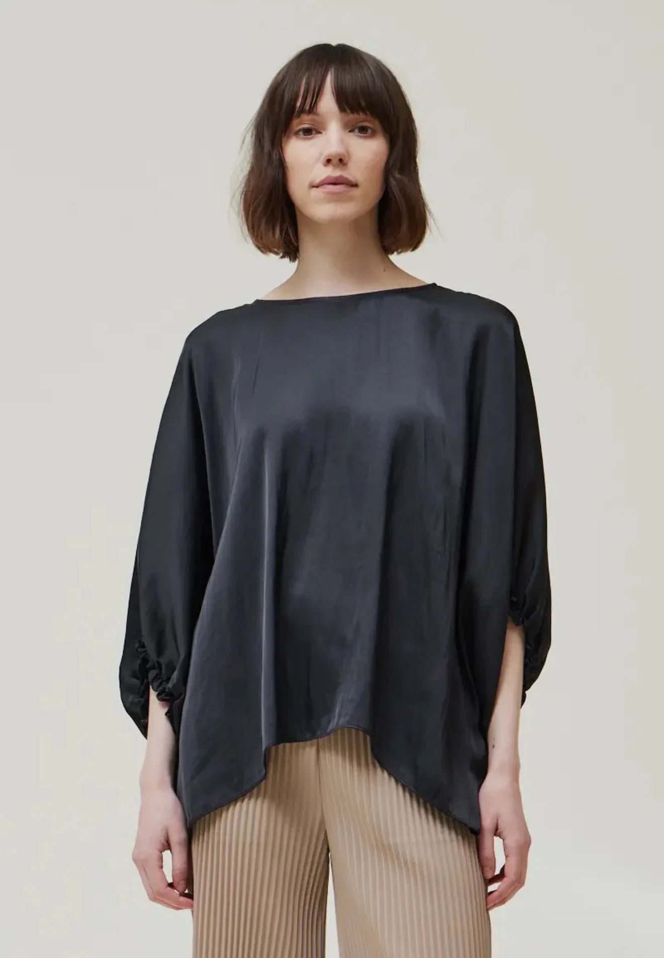 Grade + Gather Aimee Satin Blouse