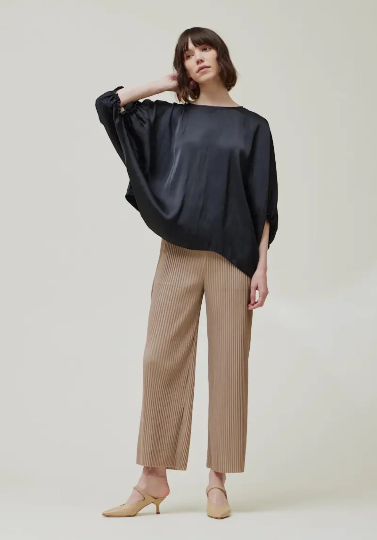 Grade + Gather Aimee Satin Blouse