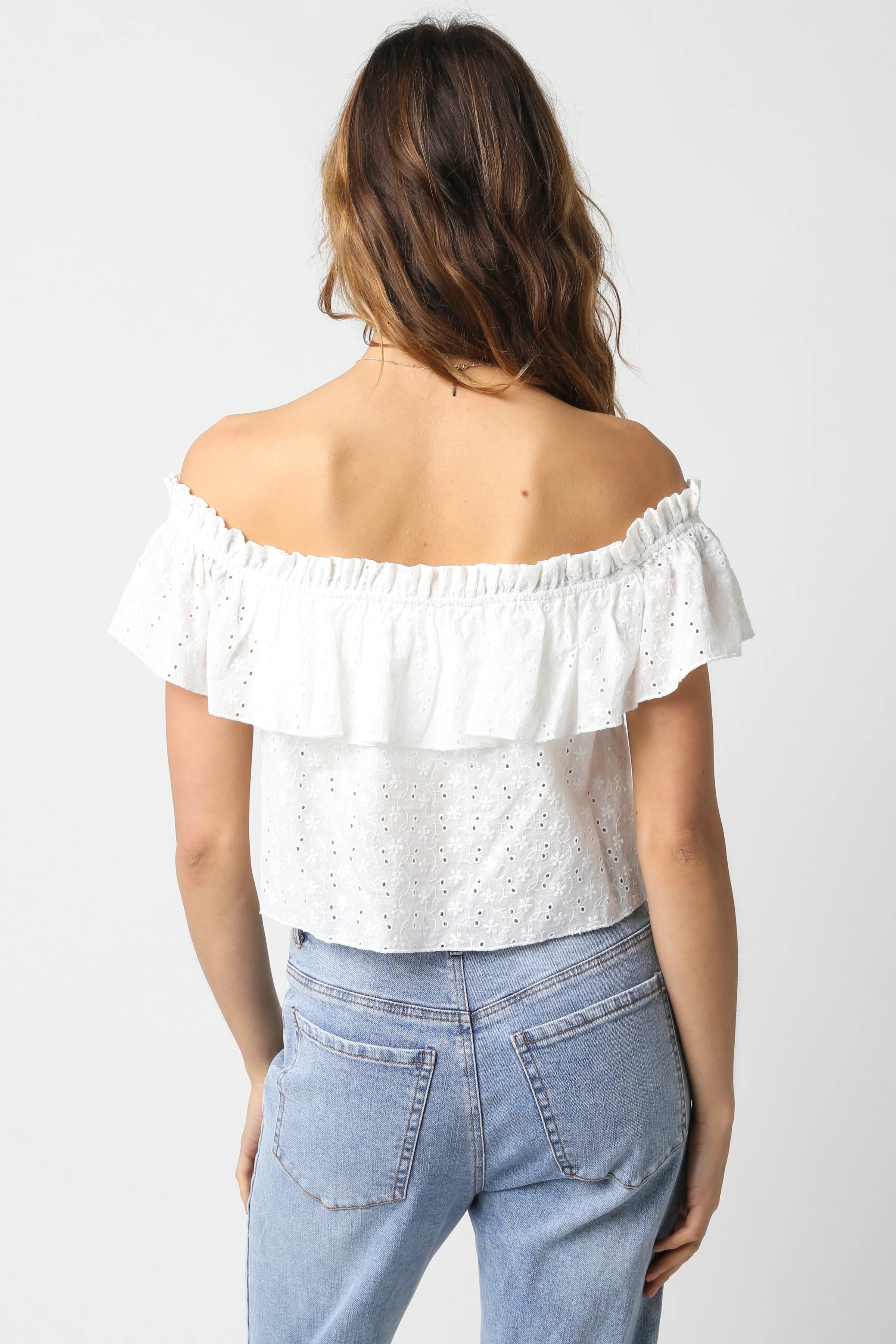 Olivaceous Julienne Lace Top