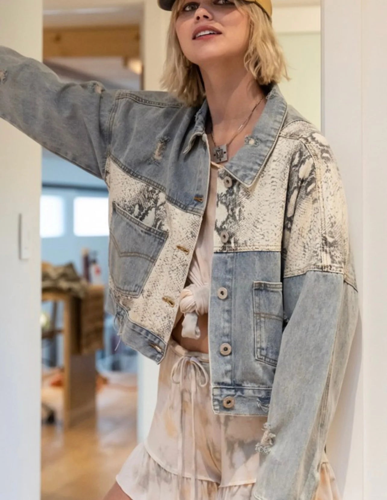 POL Snake + Denim Jacket