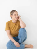 Polished Mom Crop Mustard