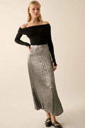 Promesa Gunmetal Midi Skirt