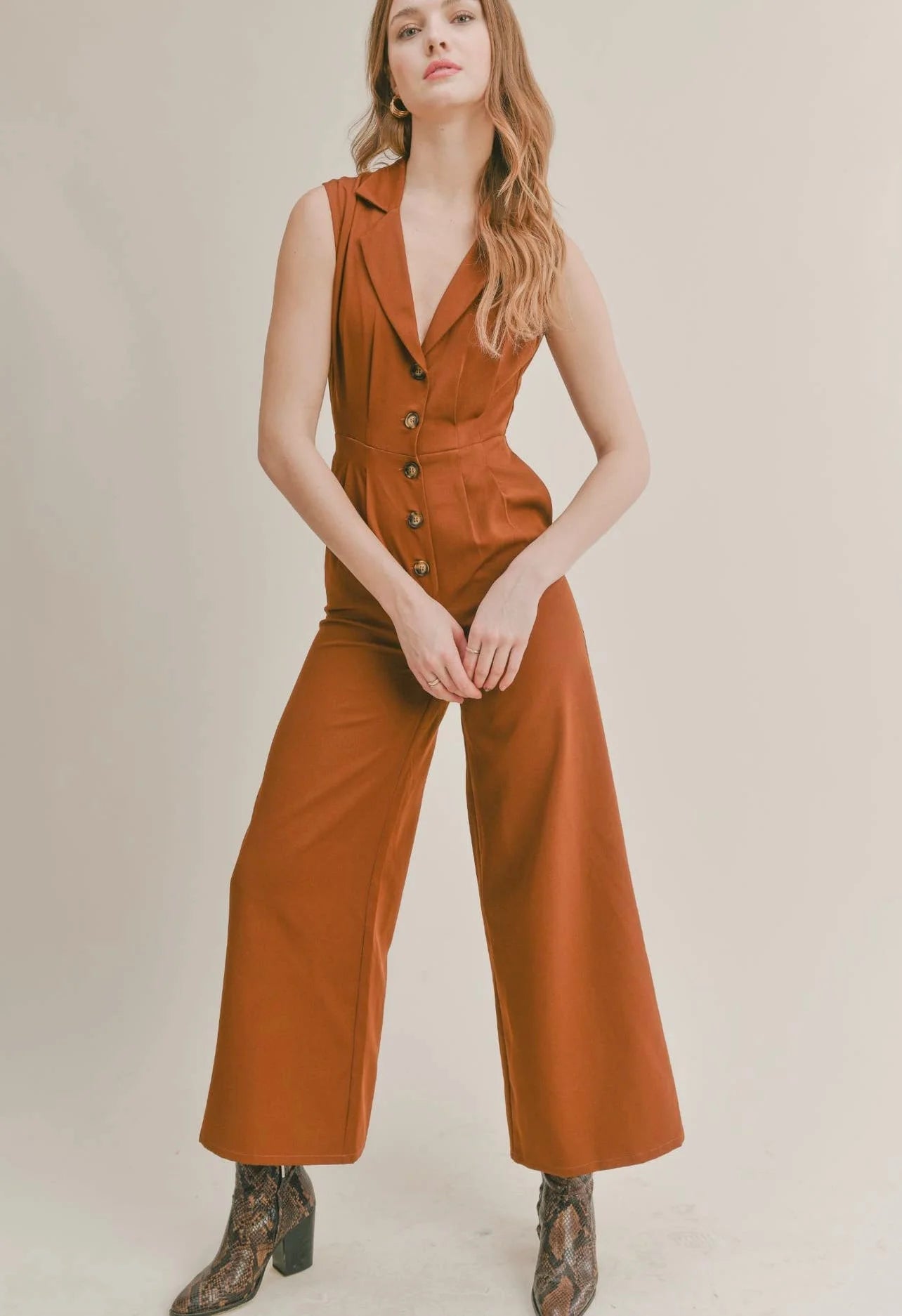 Sadie + Sage Coffee Date Jumpsuit