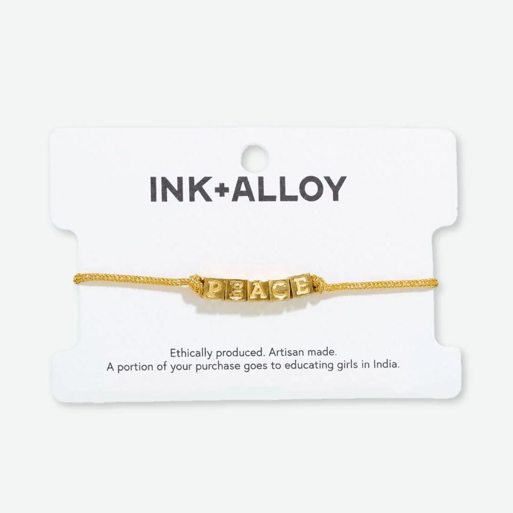 Ink + Alloy Peace Bracelet
