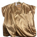 Gilli Bronze Satin Wrap Blouse