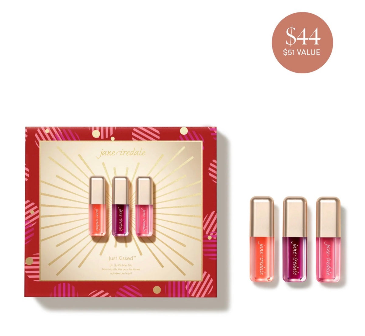 Jane Iredale Just Kissed pH Lip Oil Mini Trio