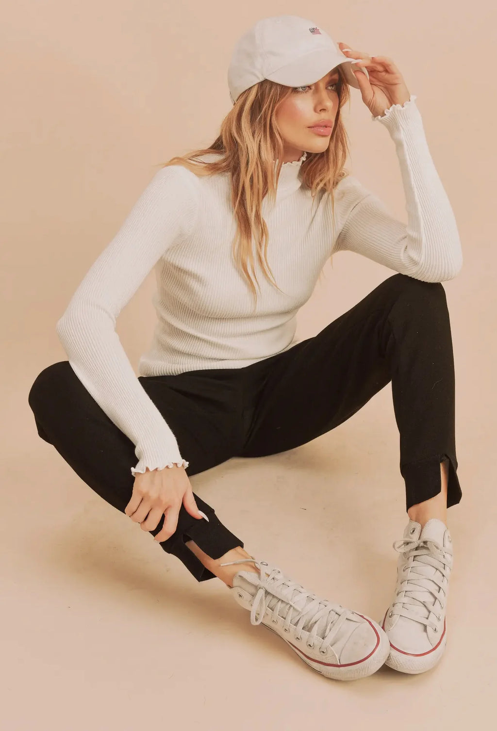 AMEI + Co White Marcey Sweater