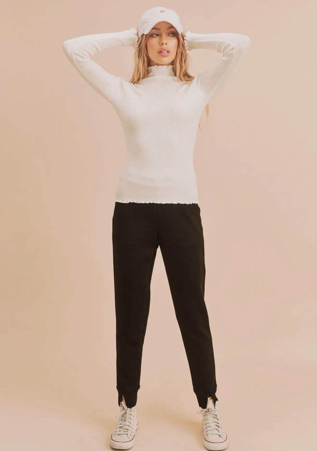 AMEI + Co White Marcey Sweater