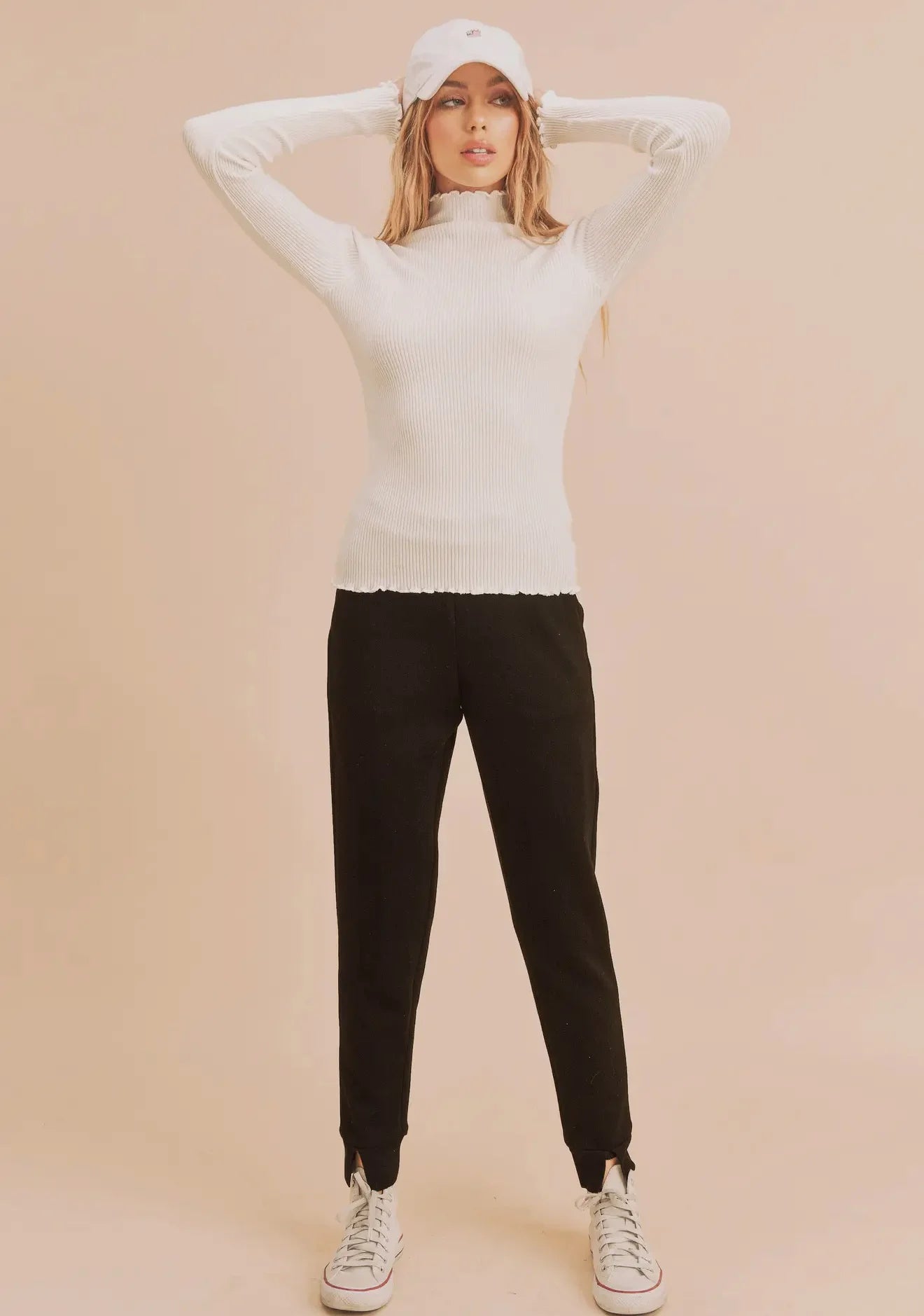 AMEI + Co White Marcey Sweater
