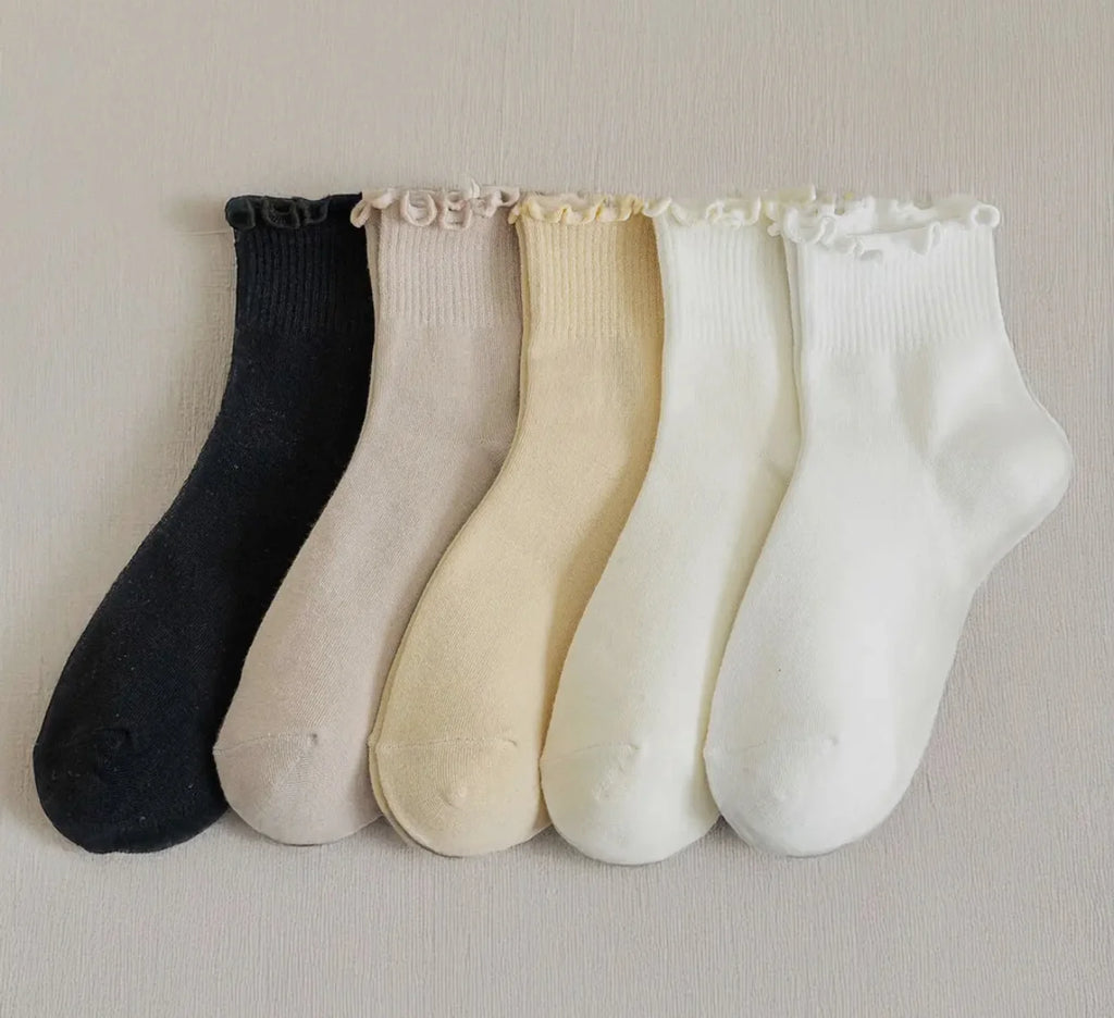 Accity Ruffle Crew Sock