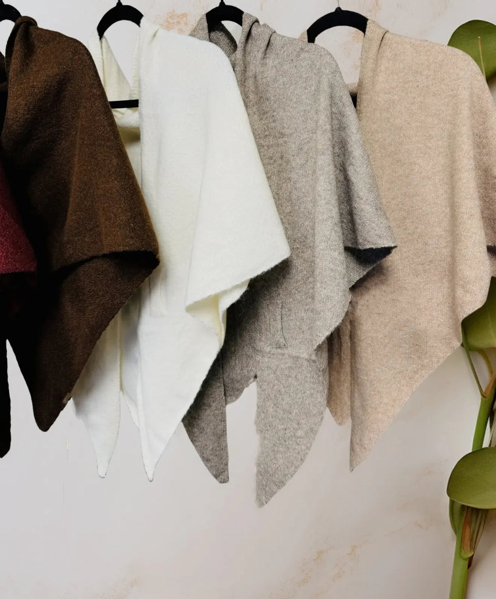 Leah Black Cashmere Blend Triangle Shawl