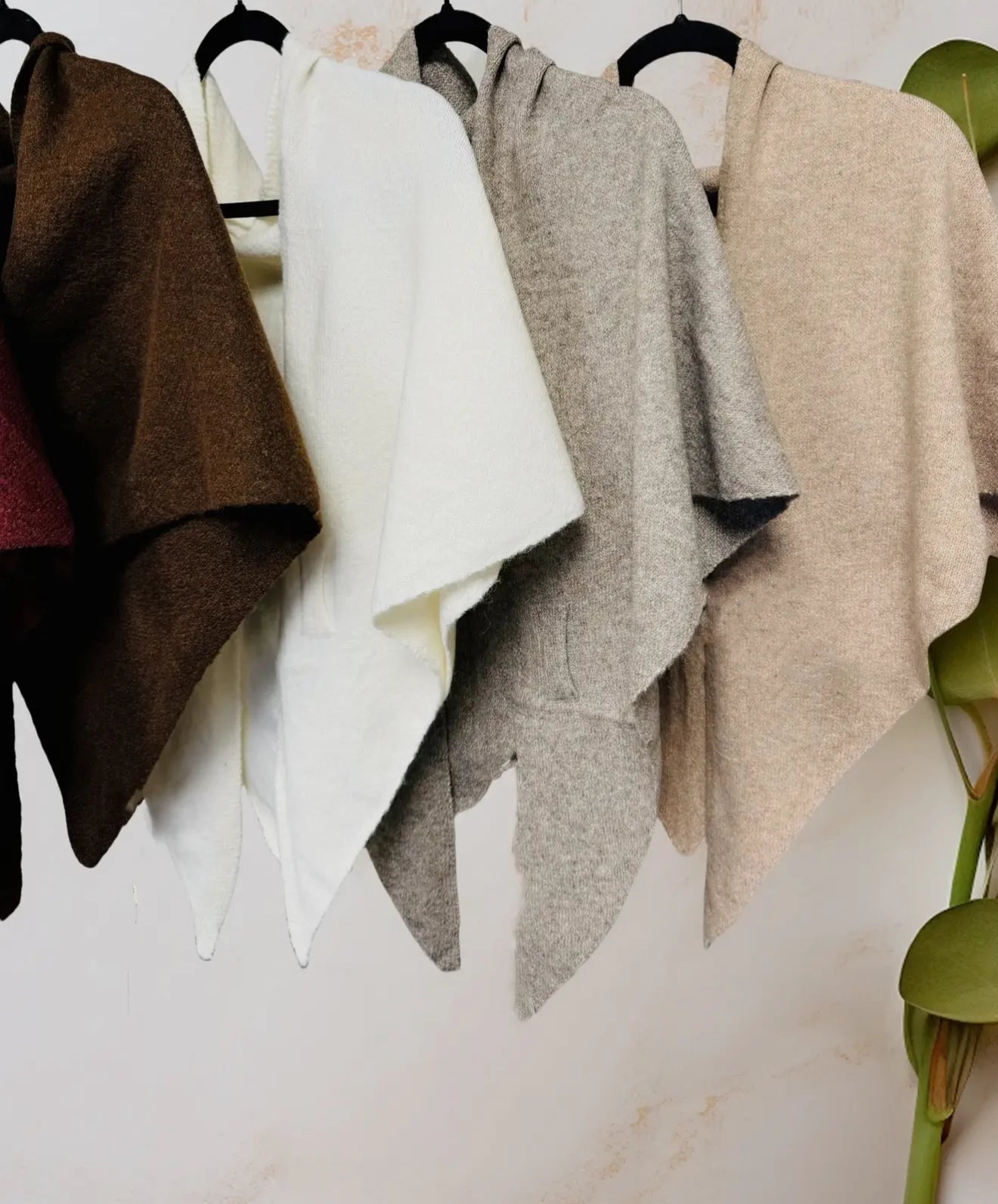 Leah Black Cashmere Blend Triangle Shawl