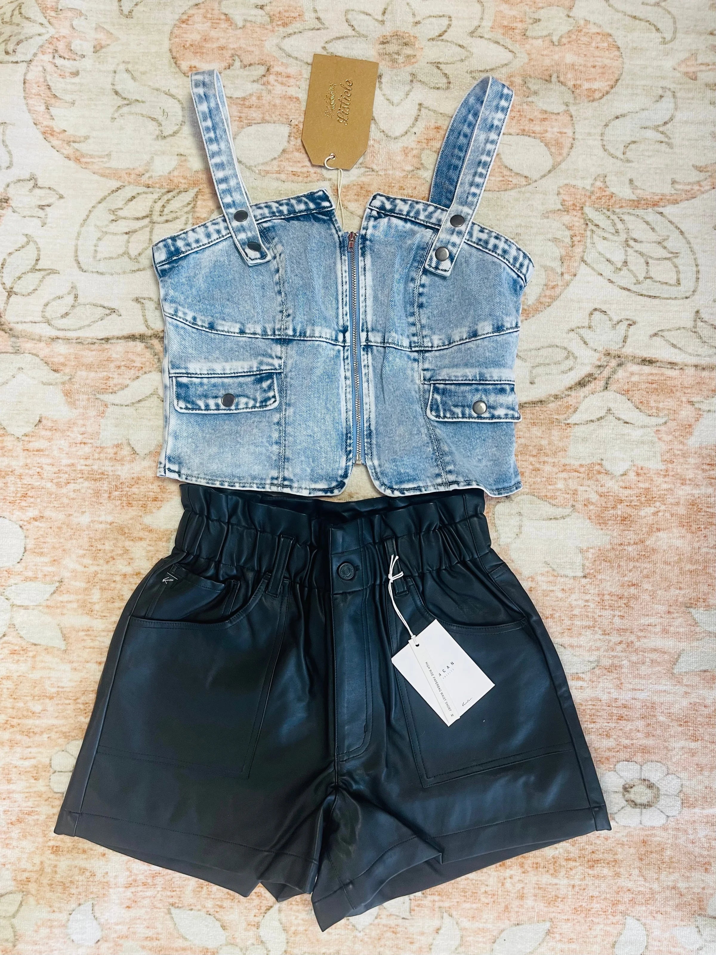 KanCan Selina Paperbag Shorts