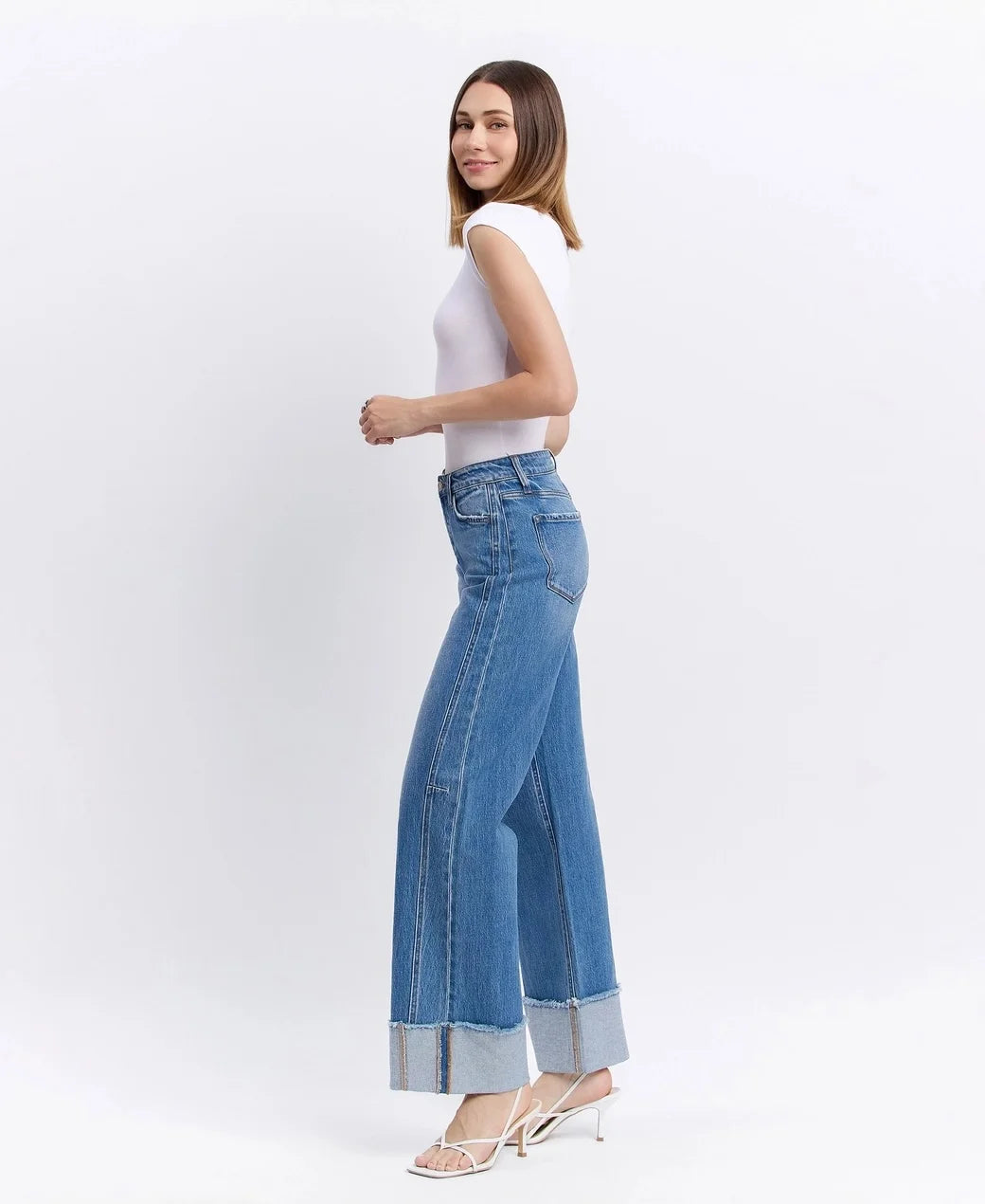 Vervet Olivia Wide Leg Crop