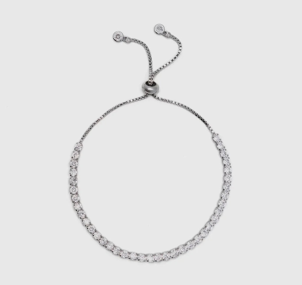 Brenda Grands Silver Pull Tennis Bracelet