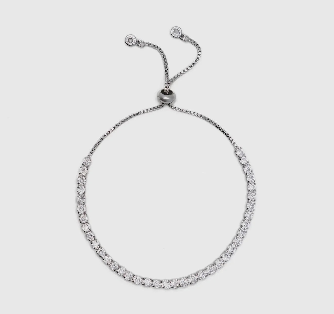 Brenda Grands Silver Pull Tennis Bracelet