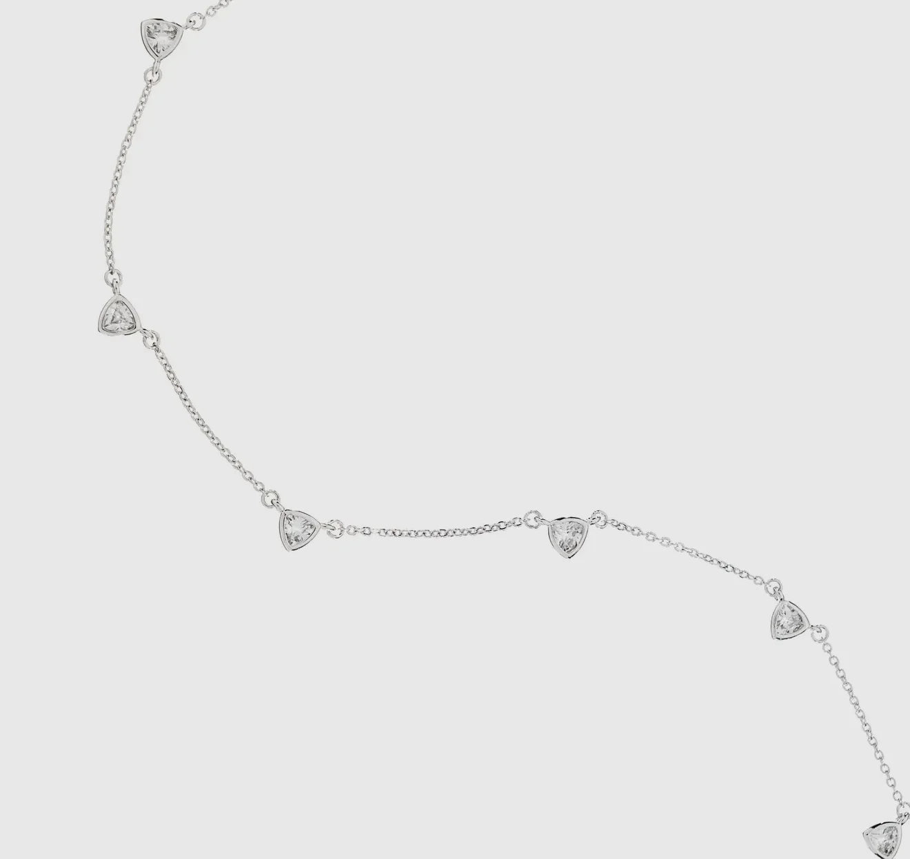 Brenda Grands Silver Drop Necklace