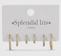 Splendid Iris Gold Pave Huggies