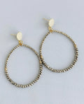 Bou Cou Gunmetal Beaded Hoop
