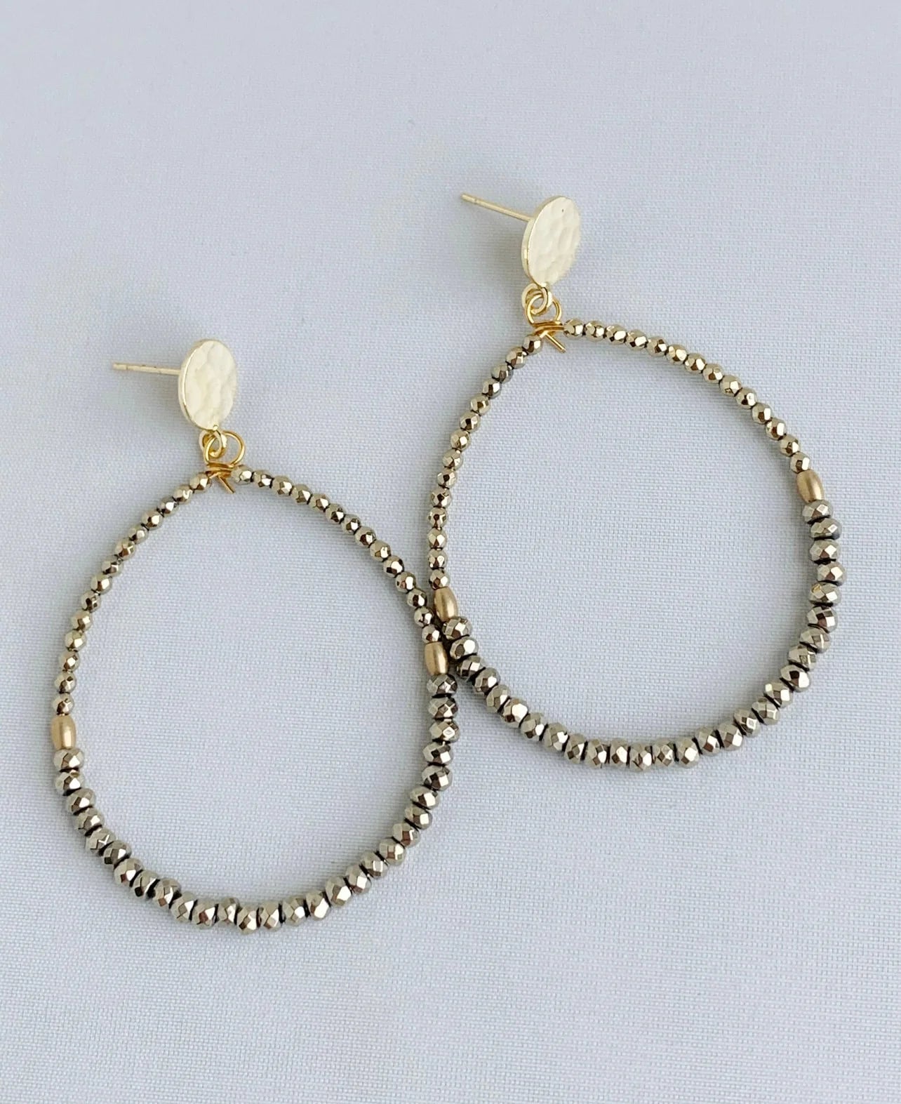 Bou Cou Gunmetal Beaded Hoop