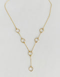Goldie Gold Circles Drop Necklace