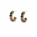 Ink + Alloy Rainbow Hoop Earring