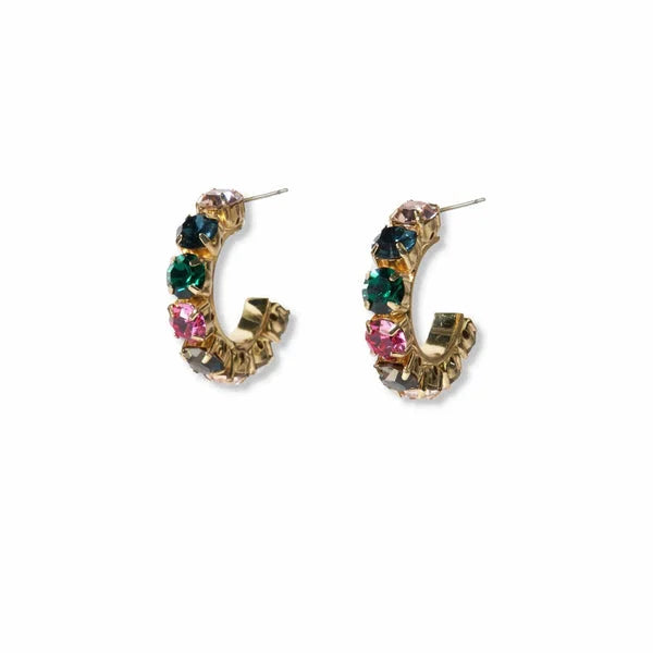 Ink + Alloy Rainbow Hoop Earring