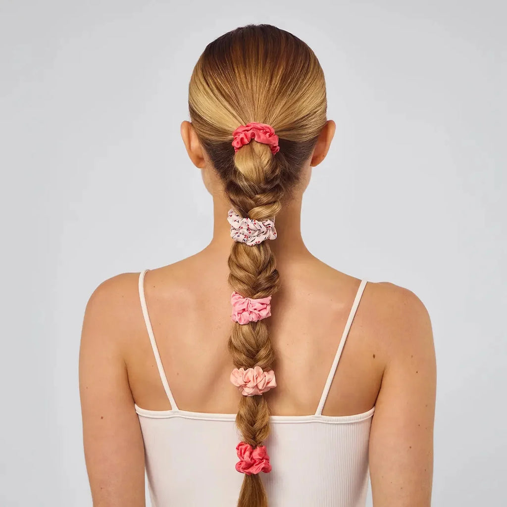 Kitsch Cherry Ruched Satin Scrunchies