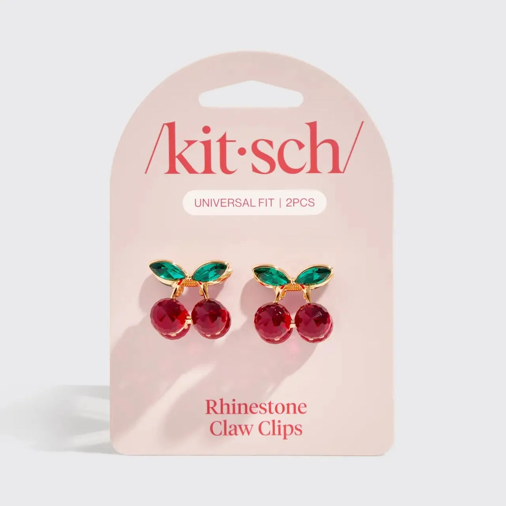 Kitsch Cherry Mini Rhinestone Claw Clips
