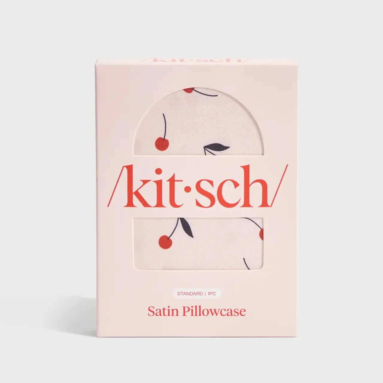 Kitsch Cherry Print Satin Pillow Case