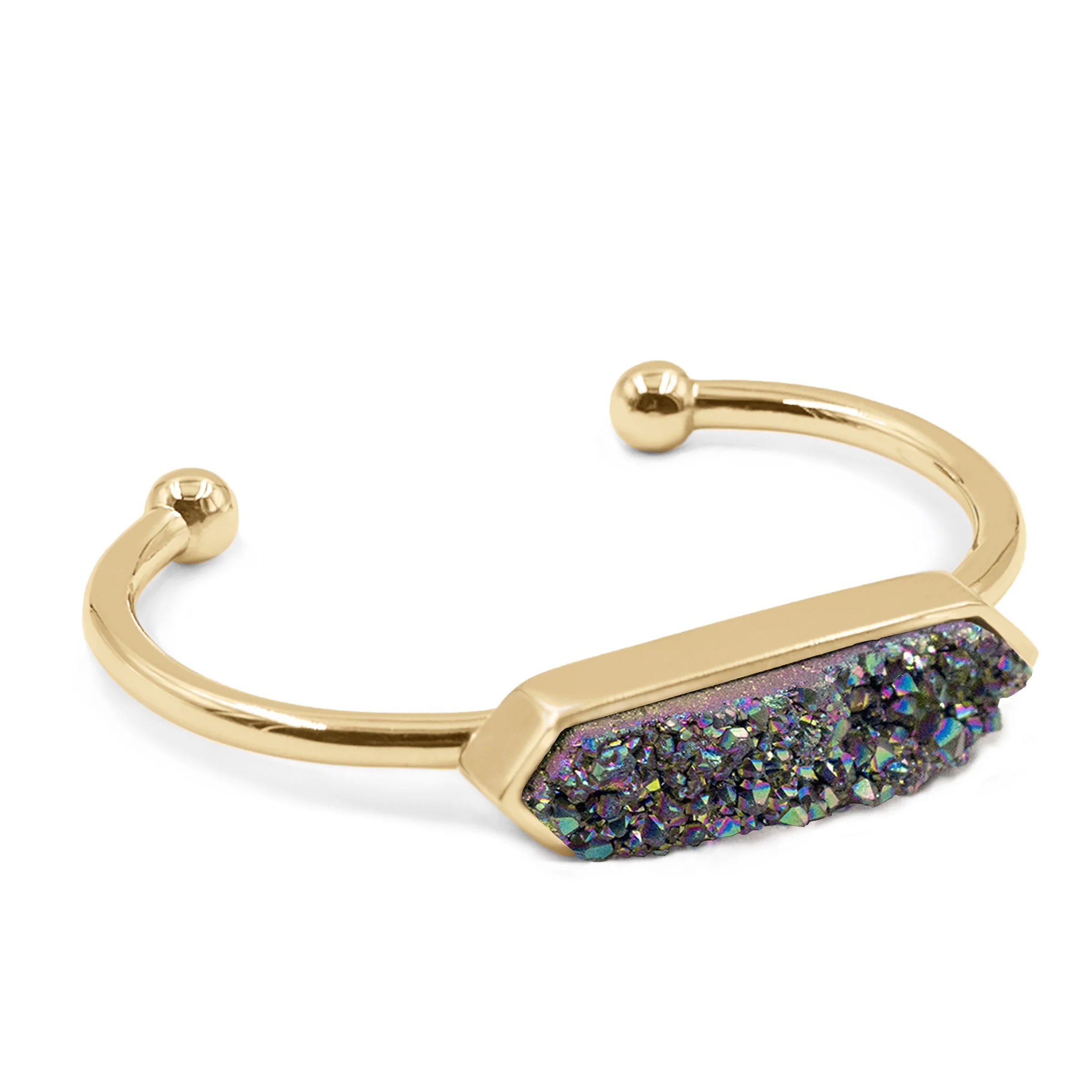 Kinsley Armelle Druzy Quartz Bangle