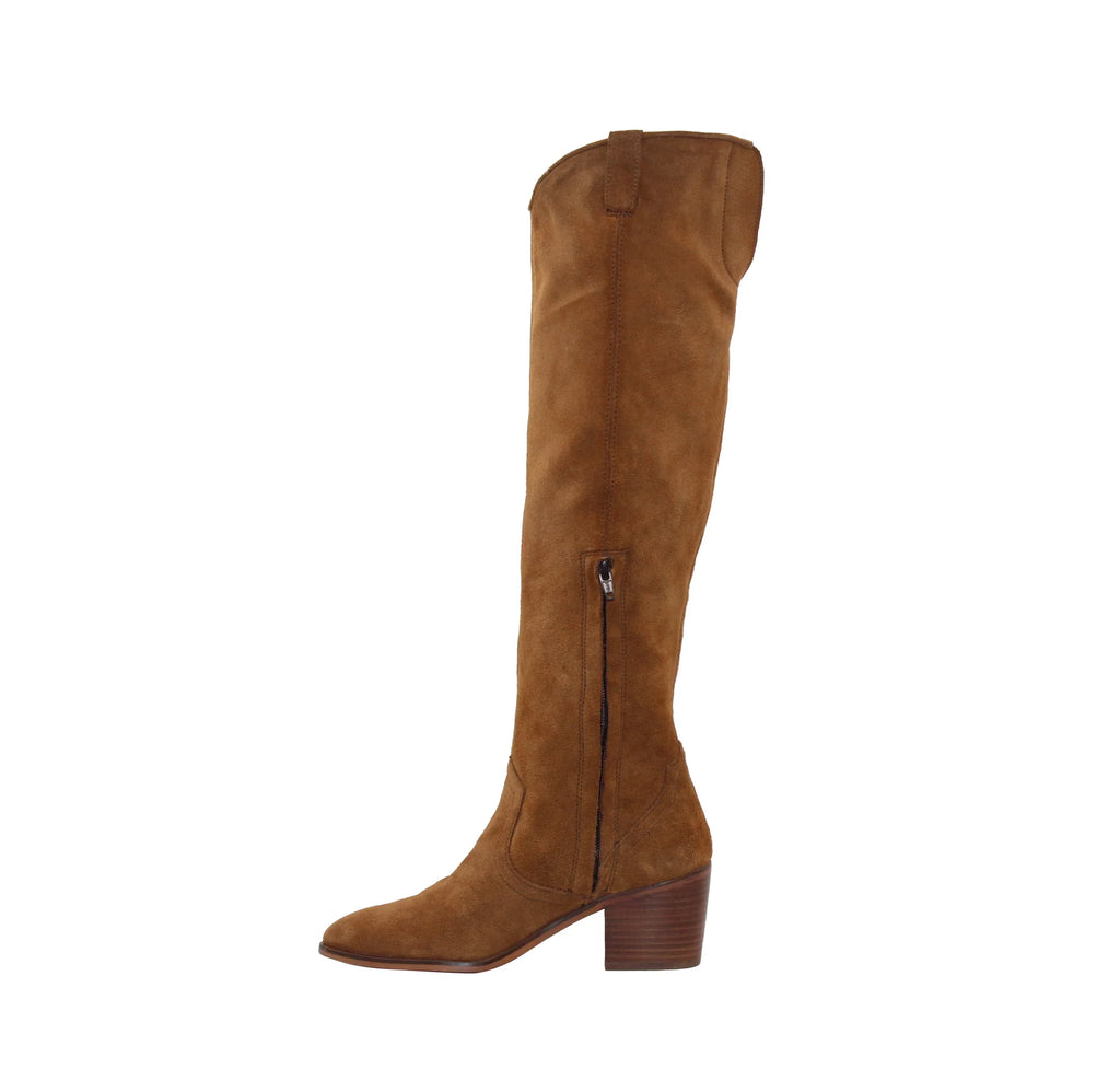 Sbicca Cognac Izzy Suede Over The Knee Boot