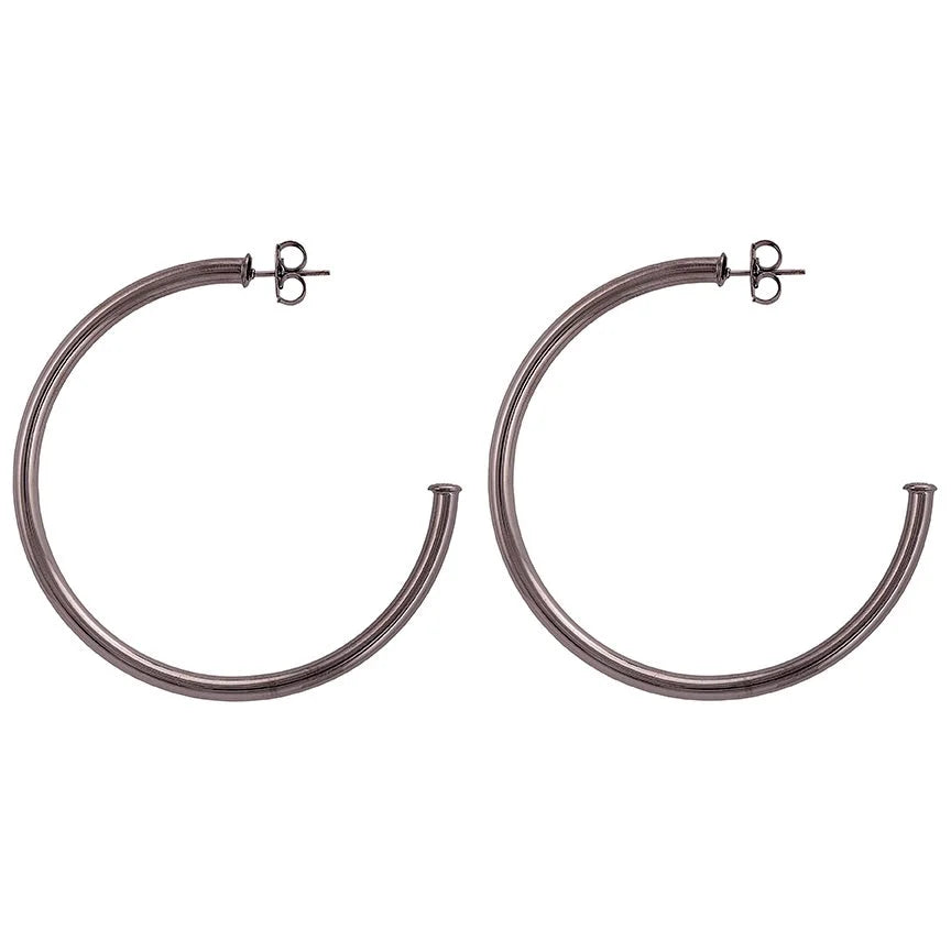 Sheila Fajl Everybody's Favorite Hoop Shiny Gunmetal
