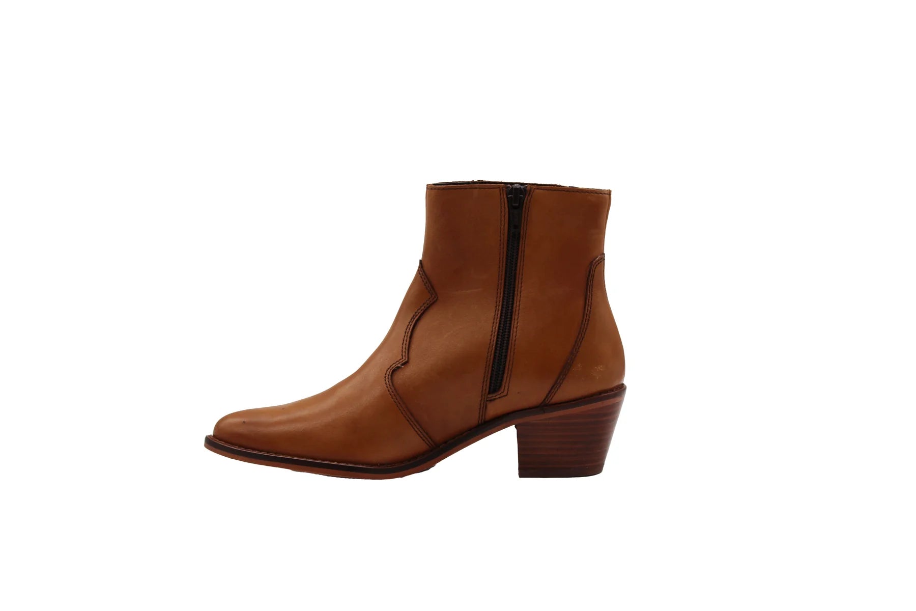 Tan Peacemaker Leather Bootie