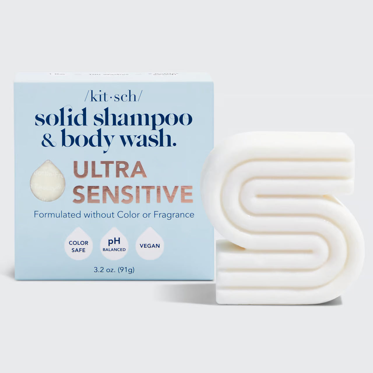 Kitsch Ultra Sensitive Solid Shampoo + Body Wash